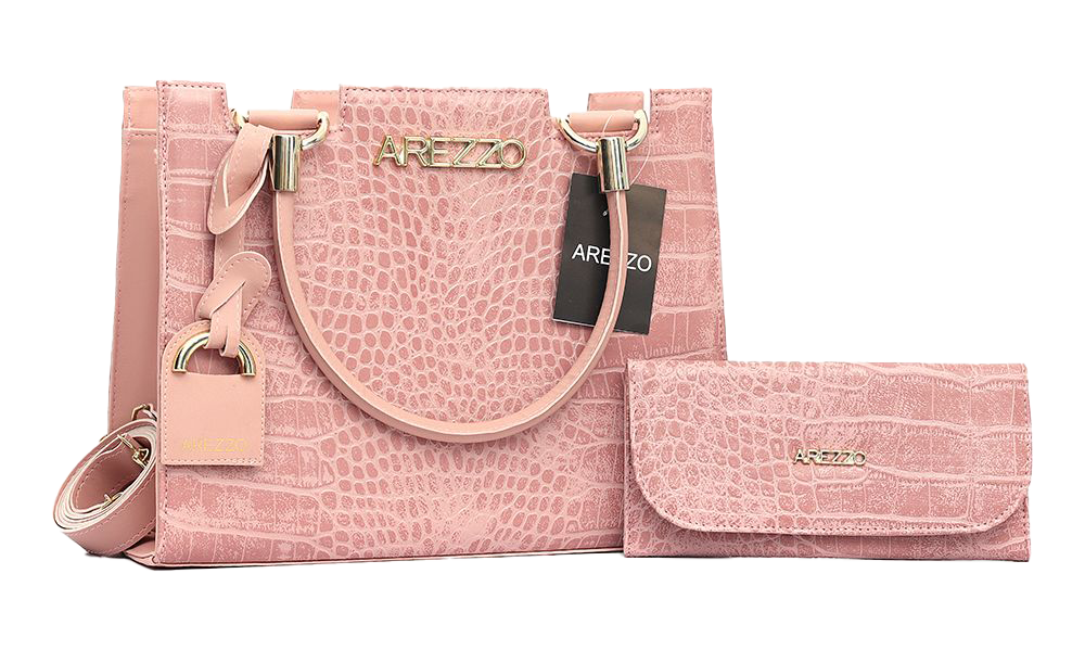Kit AREZZO Rosa - Bolsa + Carteira