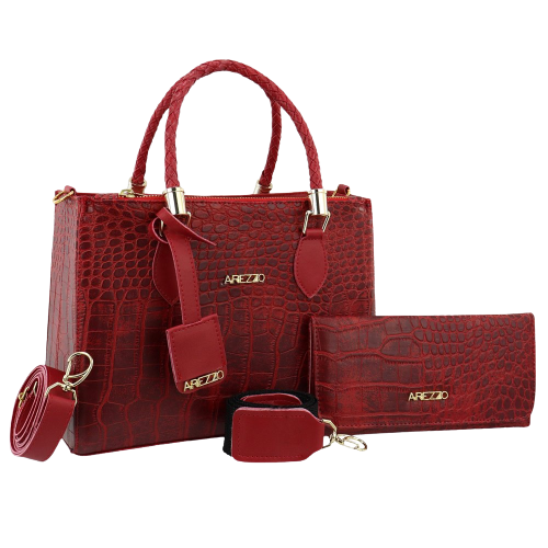 Kit AREZZO Vermelho - Bolsa + Carteira