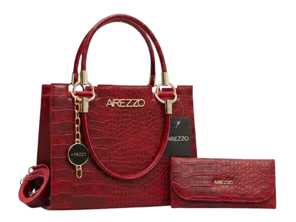Kit AREZZO Vermelho - Bolsa + Carteira